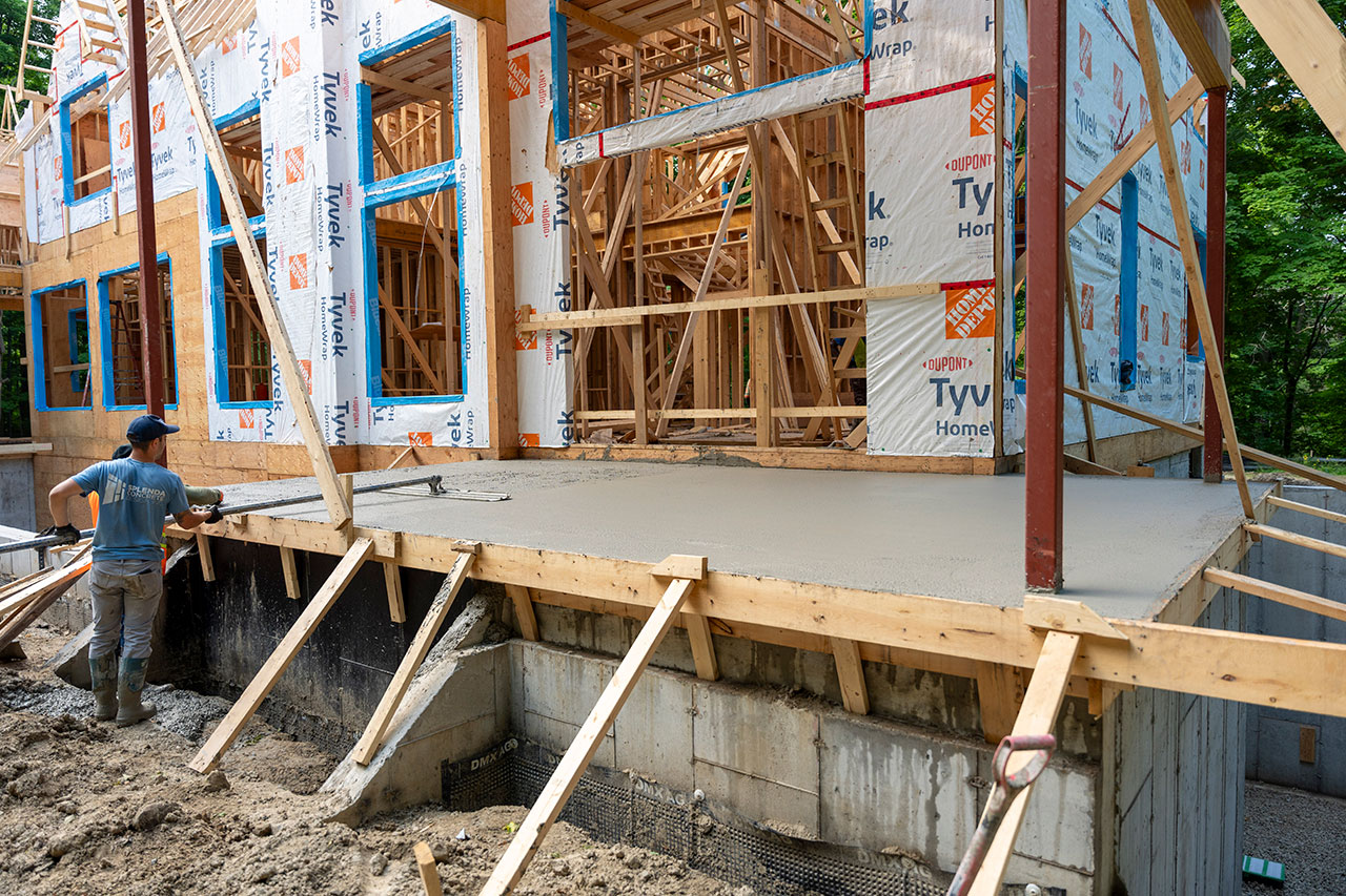 Steeplechase suspended concrete pour