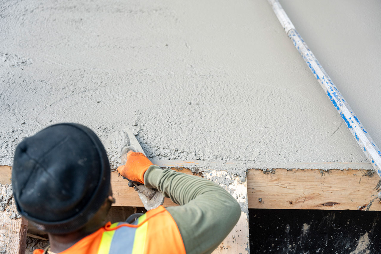hand float concrete finish