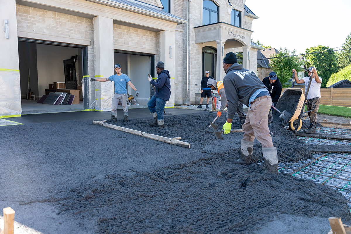 Banner lane concrete driveway pour